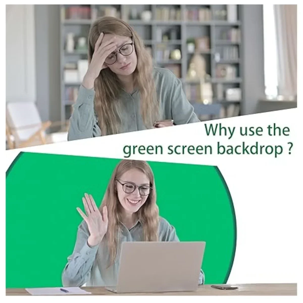 Photo Backdrop Reflector Green Screen Chair 75/110/142CM Foldable