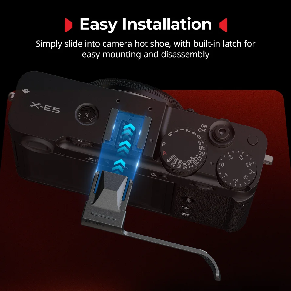 富士フイルム X-E5、 35mmレンズ、ケース、サムグリップ SmallRig X-E5 サムグリップ 富士フイルム X-E5 シルバー/ブラック