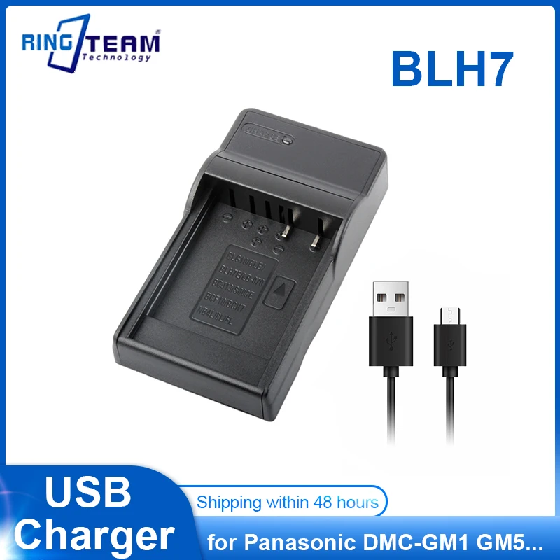 Caricabatterie Usb Dmw-Blh7 Per Fotocamere Panasonic Lumix Dmc-Gm1 Dmc-Gm5 Dmc-Gf7 Dmc Gm1 Gm5 Gf7 Caricabatteria Blh7E