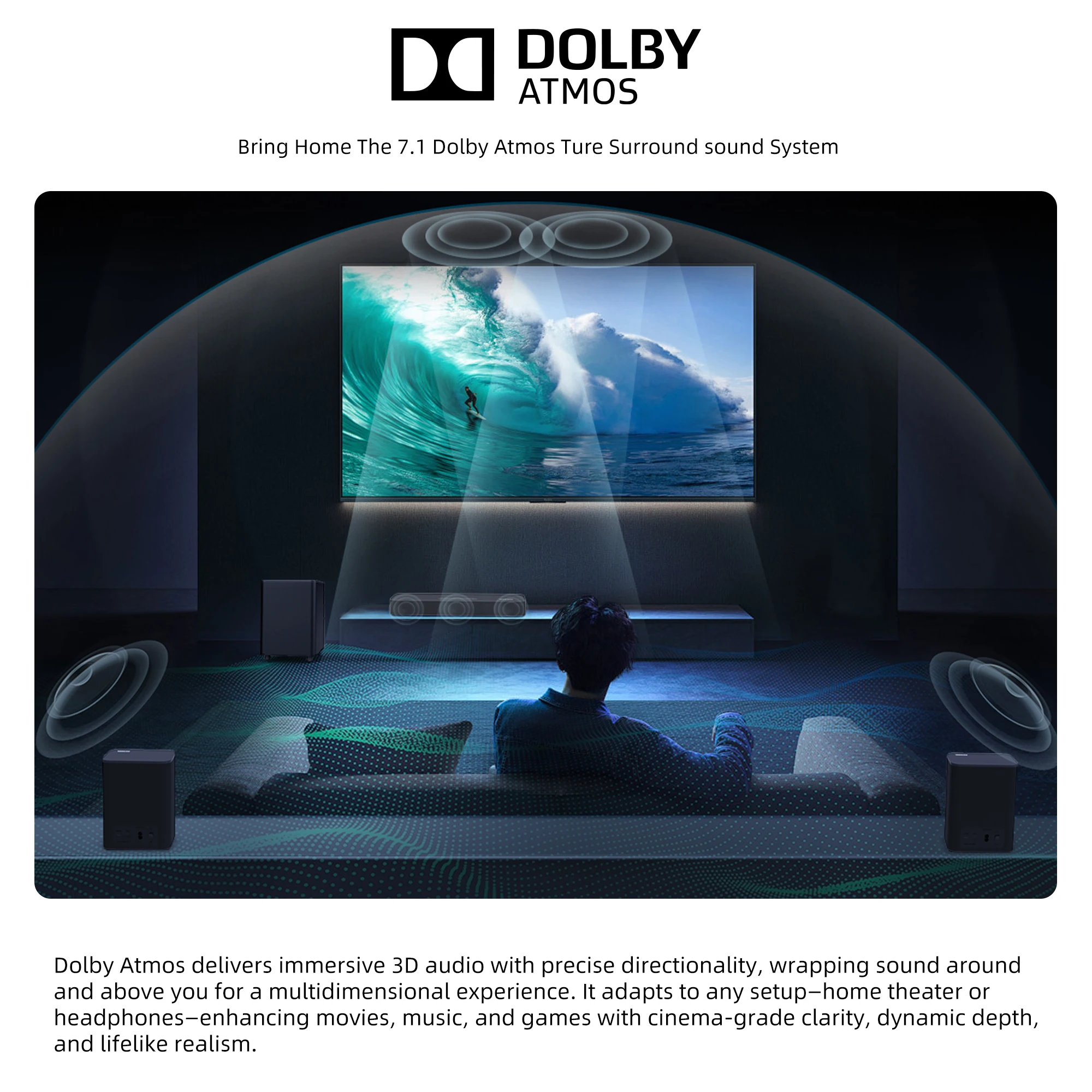 MECOOL Soundbar Android 12 Google Netflix Certified Dolby