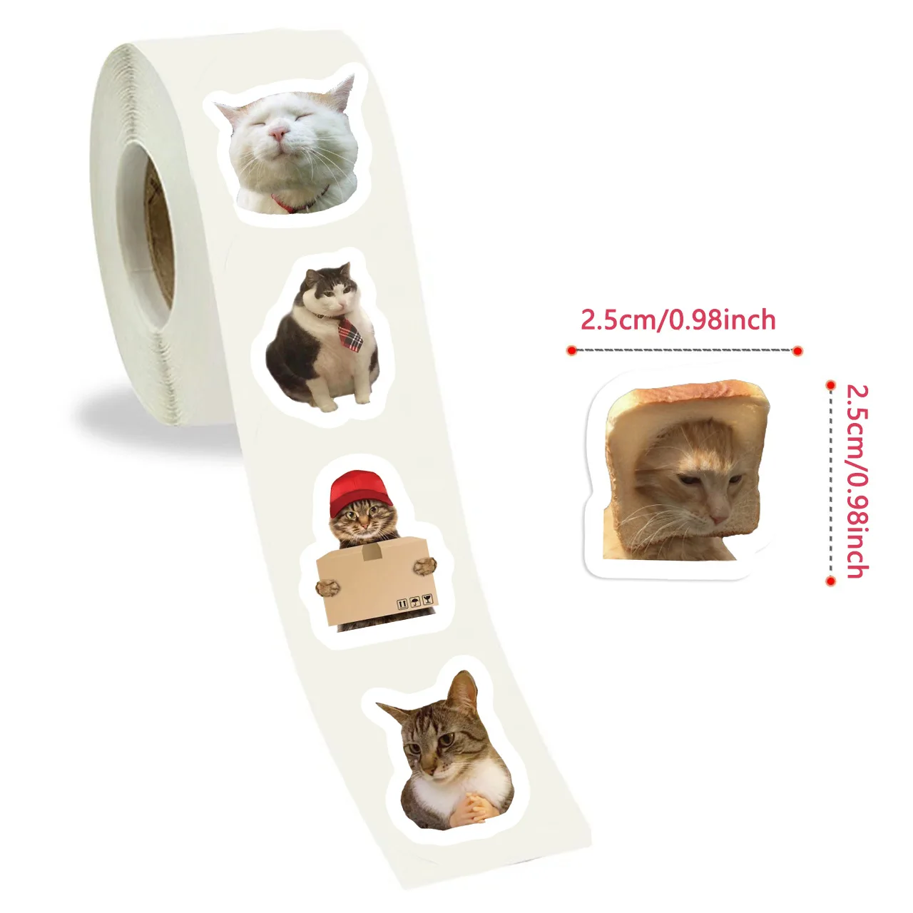 500pcs/roll Funny Cats MEME Cartoon Graffiti Stickers DIY Phone Guitar Laptop Notebook Suitcase Waterproof Sticker Kids Toy 3