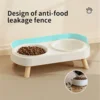 A Colorful Dopamine Pet Double Bowl Fashion Feeding Large Capacity Stainless Steel Dog Bowl Drinking Water Neck Cat Double Bowl 5