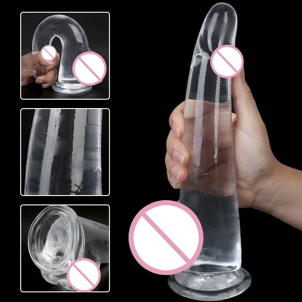 Sex Toys G-spot Simulation Transparent Butt Plug Realistic Dildo Sex Toys for Women Suction Cup Big Dick Sex Shop Jelly Dildo