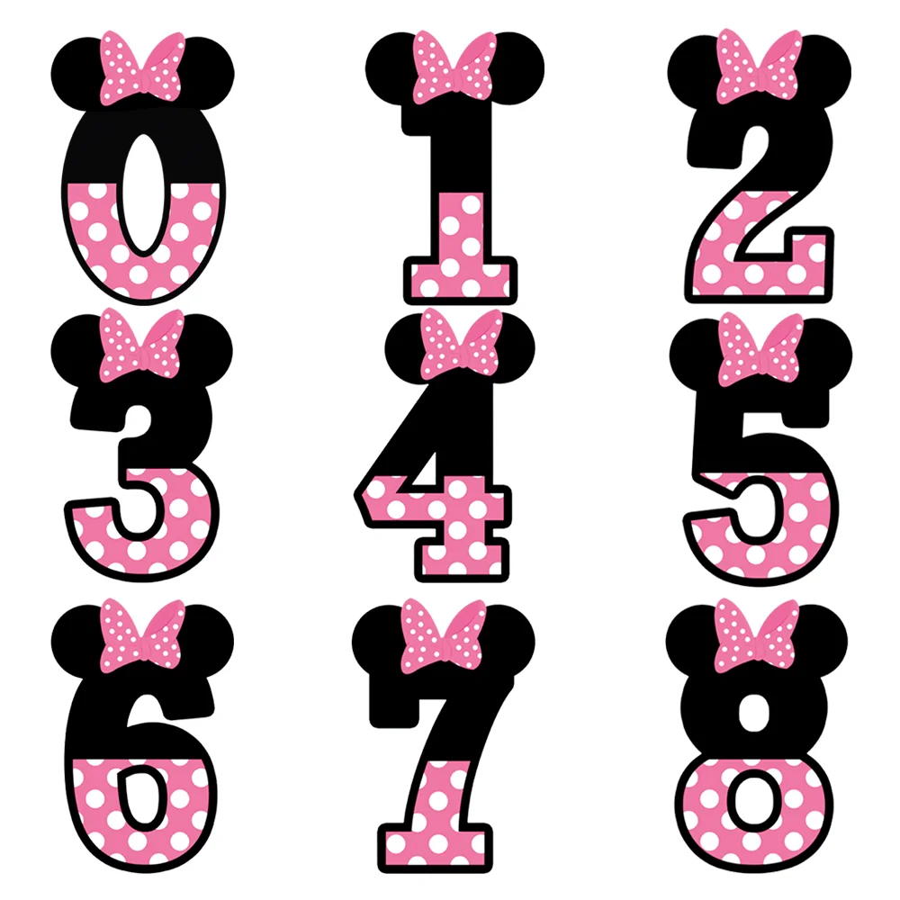 Disney-Number-Letters-Stickers-Iron-on-Transfers-For-Clothing-Heat ...