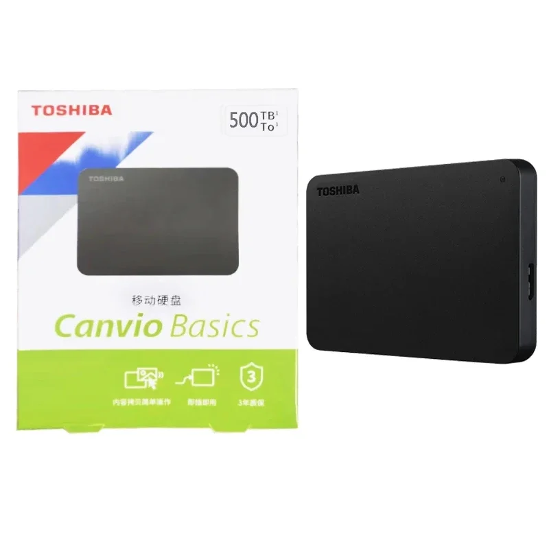 Disco Duro Externo Toshiba Canvio Base A3 Actualizado, Negro, 500GB, 1TB, 2TB, USB 3.0, Mecánico, para Computadora de Escritorio y Portátil 1
