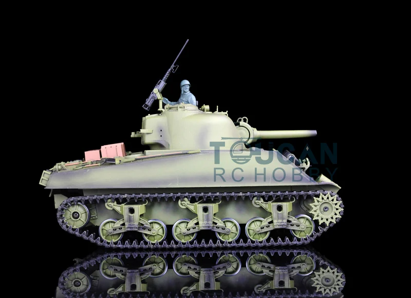 Toys HENG LONG 1/16 7.0 Plastic M4A3 Sherman 3898 360° Turret Barrel Recoil RC Tank TH17669-SMT4 6