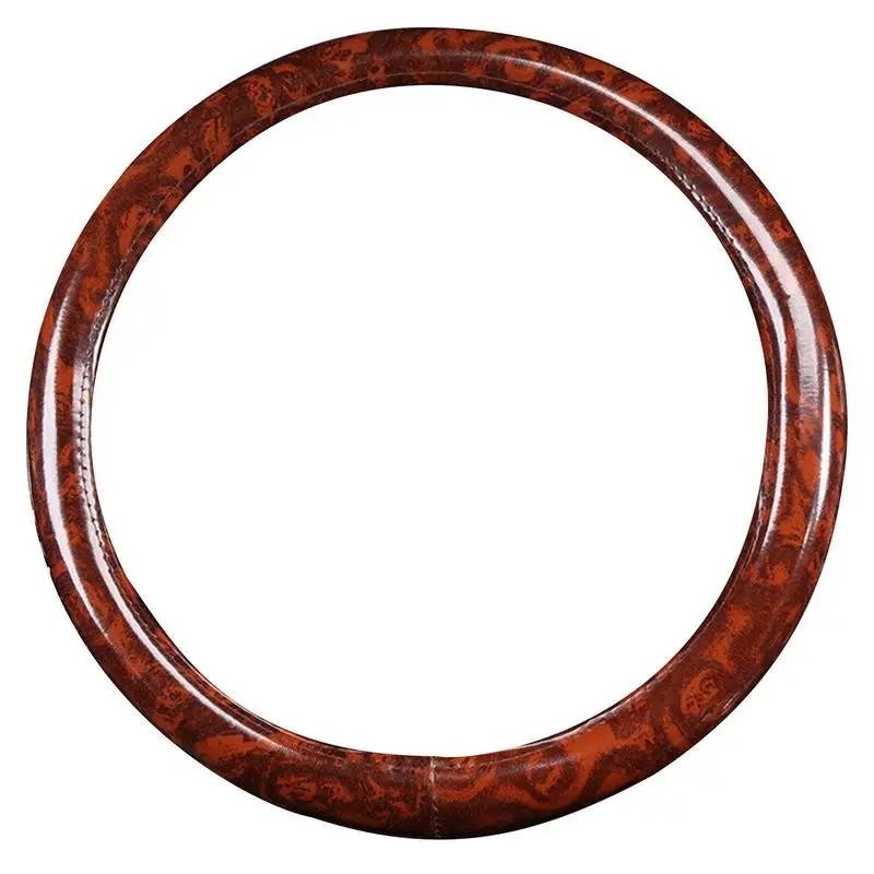 Coprivolante per auto Coprivolante elastico antiscivolo Coprivolante universale con venature del legno da 38 cm Accessori per auto