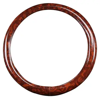 Coprivolante per auto Coprivolante elastico antiscivolo Coprivolante universale con venature del legno da 38 cm Accessori per auto