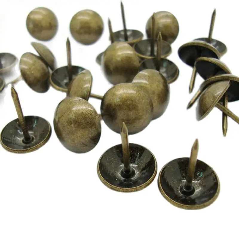 Thumbtack Wine Case Box Sofa Decorative Tack Stud Pushpin Doornail Hardware Antique Bronze Upholstery Thicken Nail 50Pcs/lot
