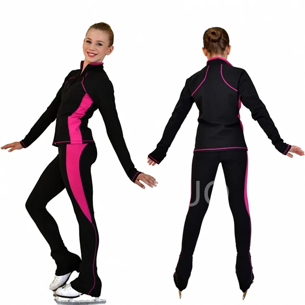 LIUHUO Skating Pants Girls Wool Practice Leggings Junior Figure Skating Jacket And Pants