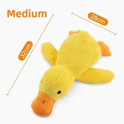 Eco - Friendly Plush Duck Chew Toy - Soft Cotton Squeaker (Duck - Medium)