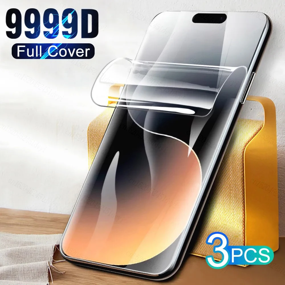 Pellicola Salvaschermo A Copertura Totale 3 Pezzi Per Iphone 15 Pellicola Idrogel Per Iphone 15Pro 15 Plus 15 Pro Max Pellicola Per Iphone 15 Film