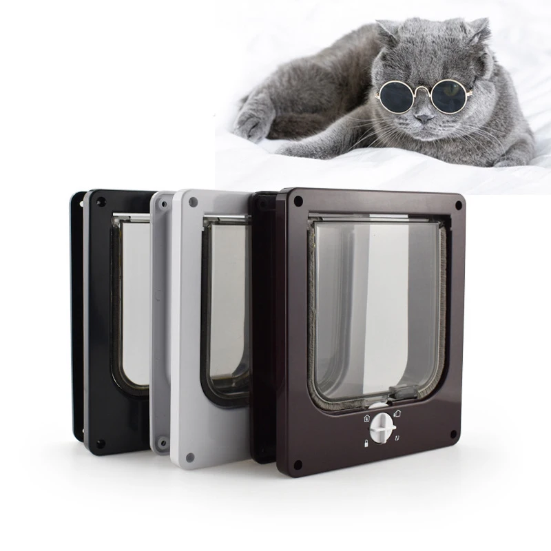 Cat Flap Door 4 Way Locking Security Lock ABS Plastic Dog Cat Flap Door Pets Smart Door Retractable Door Anti Cat Pet Supplies Cat Flap Door 4 Way Locking Security Lock ABS Plastic Dog Cat Flap Door Pets Smart Door Retractable Door Anti Cat Pet Supplies