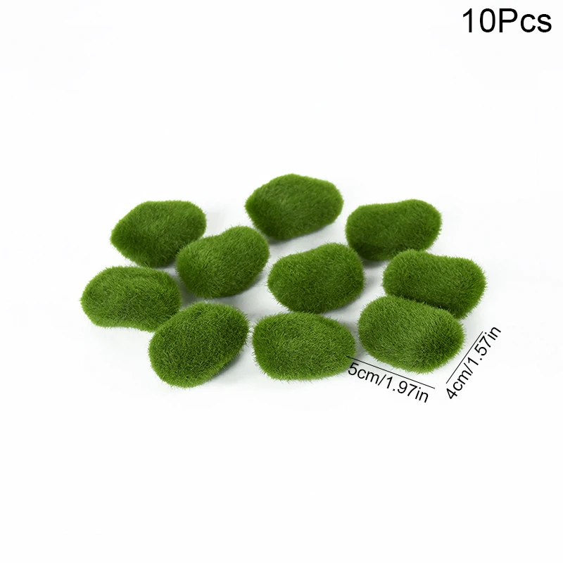 Mipcase Artificial Moss Realistic Moss Pebble Decor Moss Adornment Aquarium  Plants Simulation Moss Balls Small Moss Balls Moss Pebble Decor Small