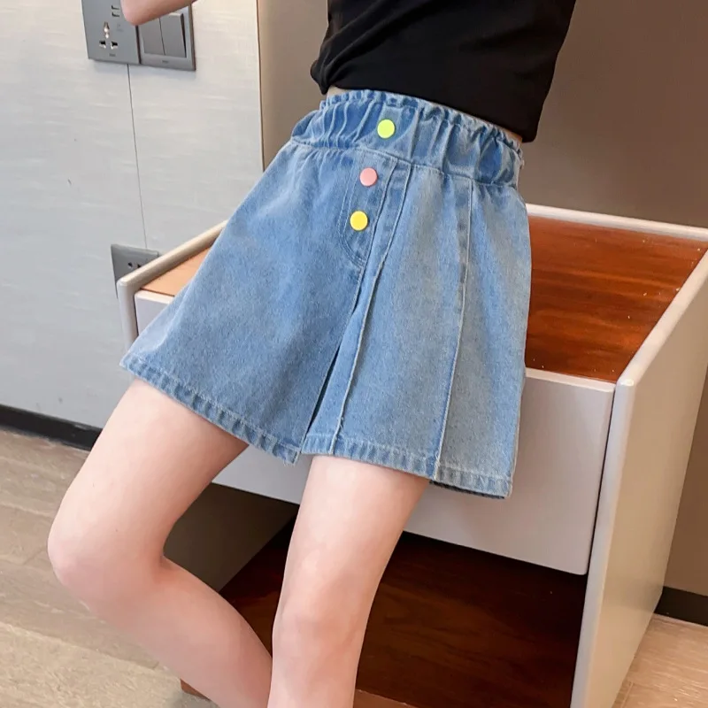 New Girls Shorts Summer Children's Denim Shorts For Kids Trousers Casual Beach Shorts Hot Pants For Teen Girl Clothes 10 12Years