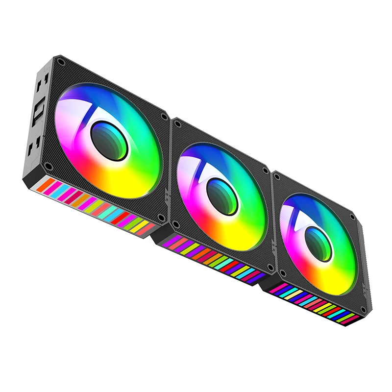Modular Splicing Chassis Fan s1 Argb Sincronizado Pickup Light Bar Computador Desktop 120 mm - Imagem 2