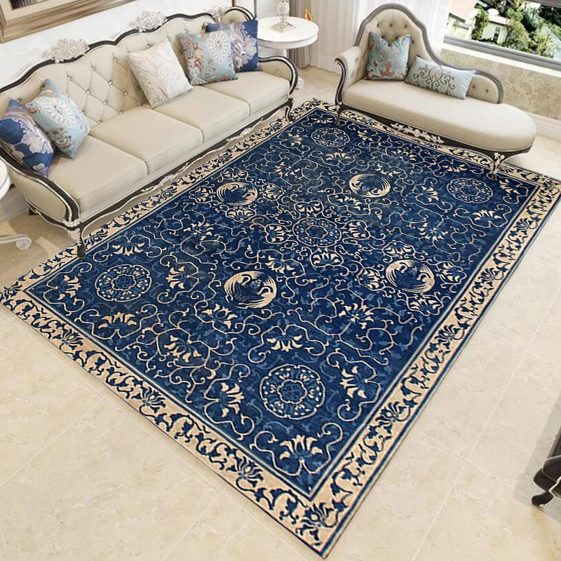 

Nordic Bedroom Decor Rugs Non-slip Washable Porch Floor Mat Dining Room Lounge Carpet Retro Ethnic Style Carpets for Living Room