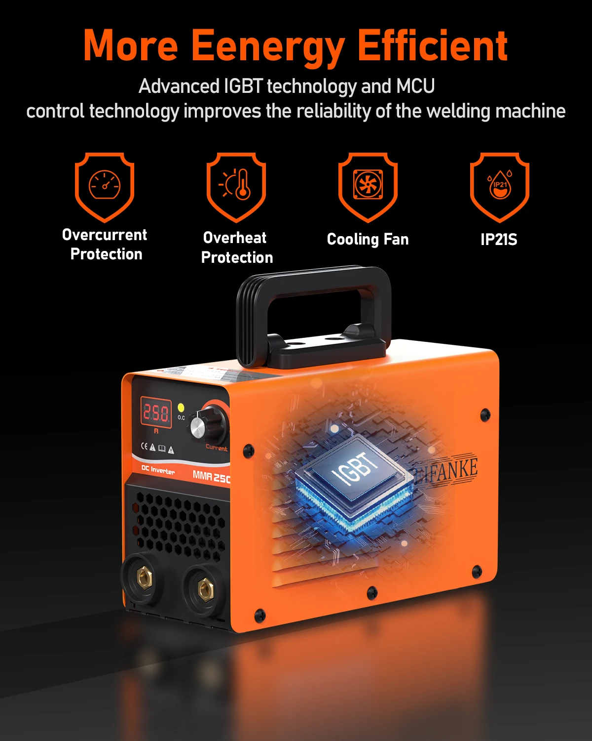 FEIFANKE MMA250 Welding Machine MMA/GASLESS MIG/LIFT TIG 120A Welder Flux Core Welder for Carbon Steel Stainless Steel 3