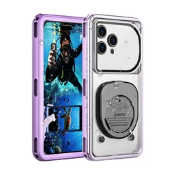 Ultimate Waterproof Phone Case for Outdoor Swimming and Diving, Submersible Up to 15 Meters (Light purple)