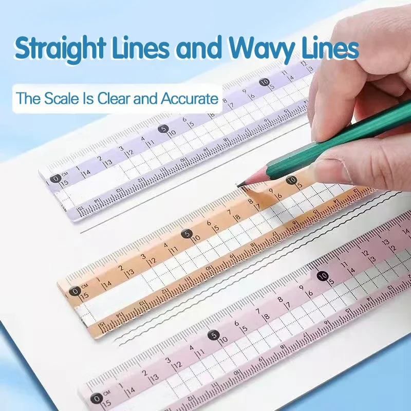 8-Piece Set of Measuring Rules for Students Including Compass Measuring Angle Ruler Triangular Ruler and Drawing Compl