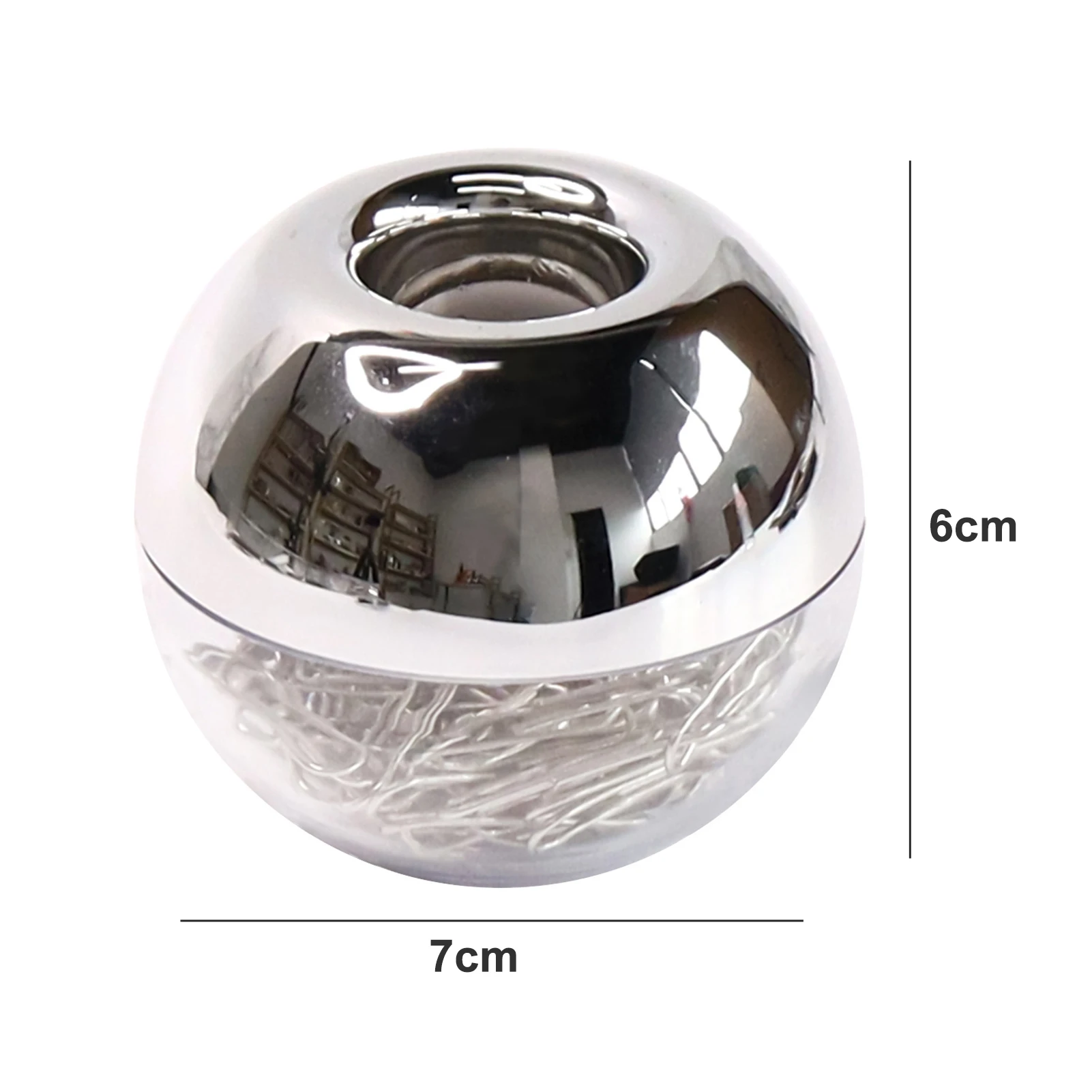 Round Paper Clips Storage Box Paper Clip Dispenser Magnetic Clip Holder with 100 Clips Desktop Organizer Office Supplies paper clip