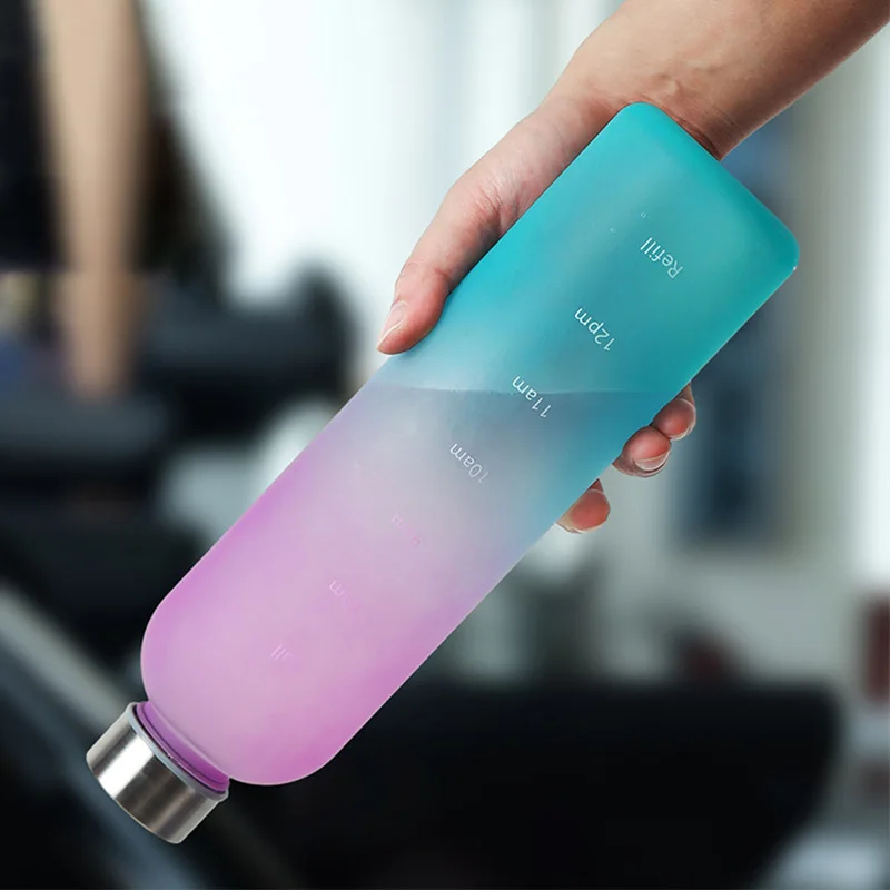 1L Gradient Plastic Cup Sports Water Bottle Portable Large Capacity Water Bottle Gym Fitness Outdoor Travel Drinking Bottles sports water bottle portable water bottle portable water jug
