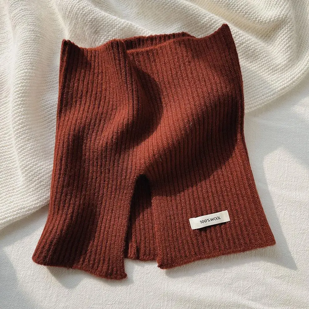 100% Wool Knitted Ring Scarf Hat And Scarf Women Winter Warm Scarves Solid Cap High-End Soft Cashmere Pashmina Collar Neckscarf