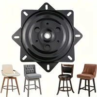 Heavy-Duty Chair Swivel Base 6"/4", 360° Rotating, Smooth Mechanism - Perfect for Bar Stools & Furniture Accessories