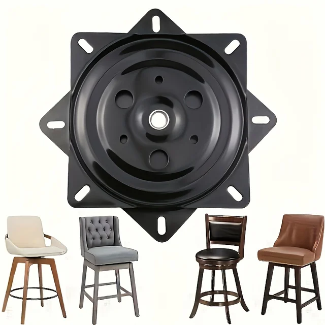 Heavy-Duty Chair Swivel Base 6"/4", 360° Rotating, Smooth Mechanism - Perfect for Bar Stools & Furniture Accessories