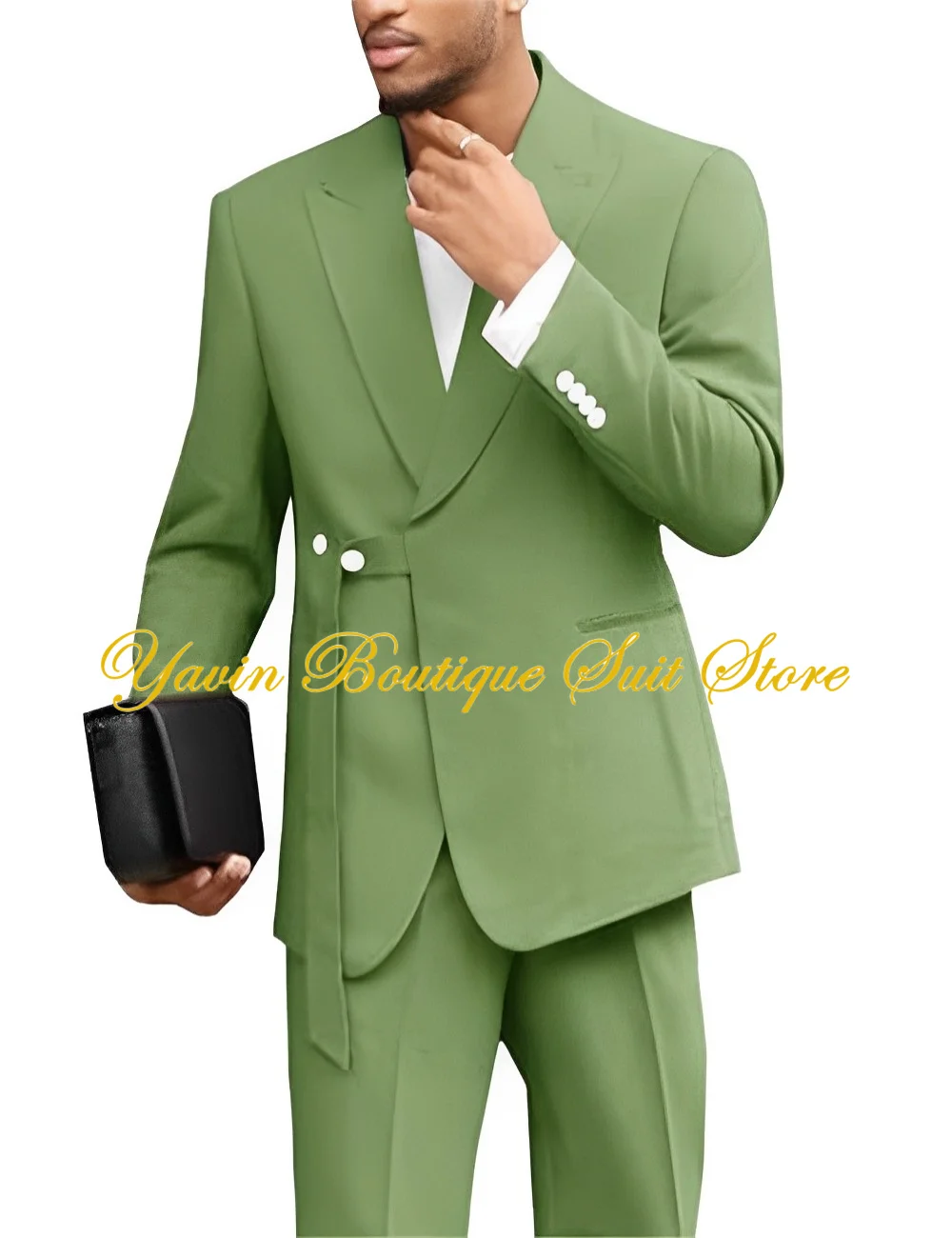 Men's Wedding Tuxedo Blazer Elegant Men's Suit 2 Piece Jacket Pants Formal Party Dress for Men