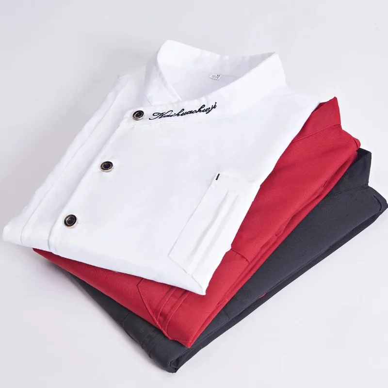summer Chef Uniform Breathable Single-breasted Food Service Jacket Unisex Restaurant Hotel Pastry Cook Wear Work Wear Uniforms chef uniform