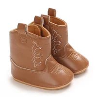 Fashionable and popular baby shoes Western denim midsole boots autumn and winter warm and anti slip casual walking shoes 2