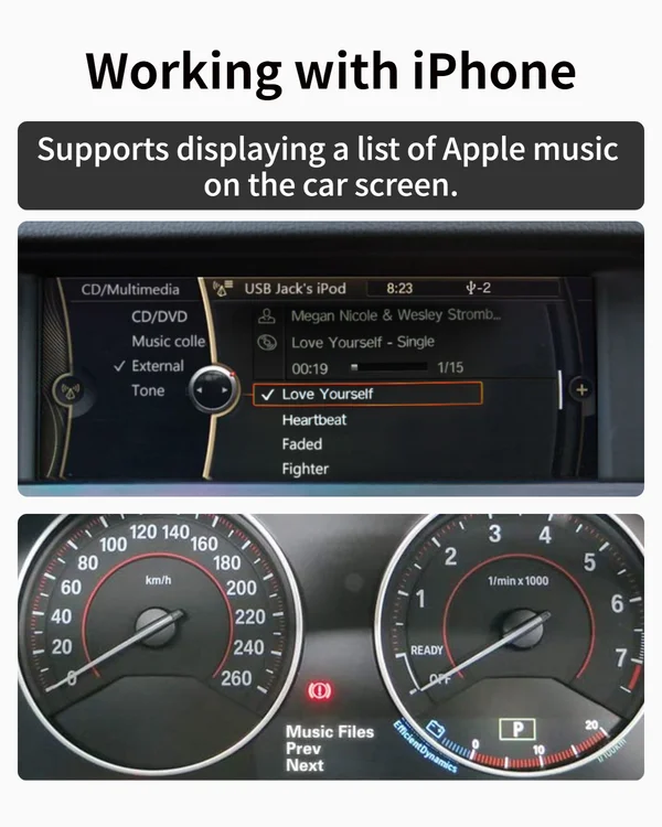 Gitank-adaptador Bluetooth 5.0 com Cabo y para Bmw Usb Aux Ipod Iphone Interface de Música Não Adequado para Mini - Image 4