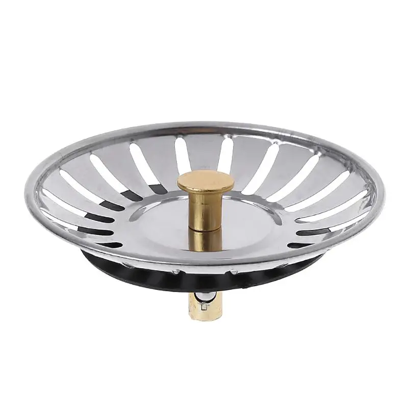 Kitchen Waste Stainless Steel Sink Strainer Plug Drain Filter Stopper Basket Drainer 4