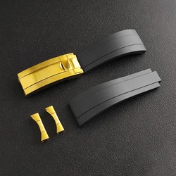 Gold and Silver Stainless Steel Watch Case with Sapphire Crystal Glass and 20mm Strap in Elegant Box (2 gold)