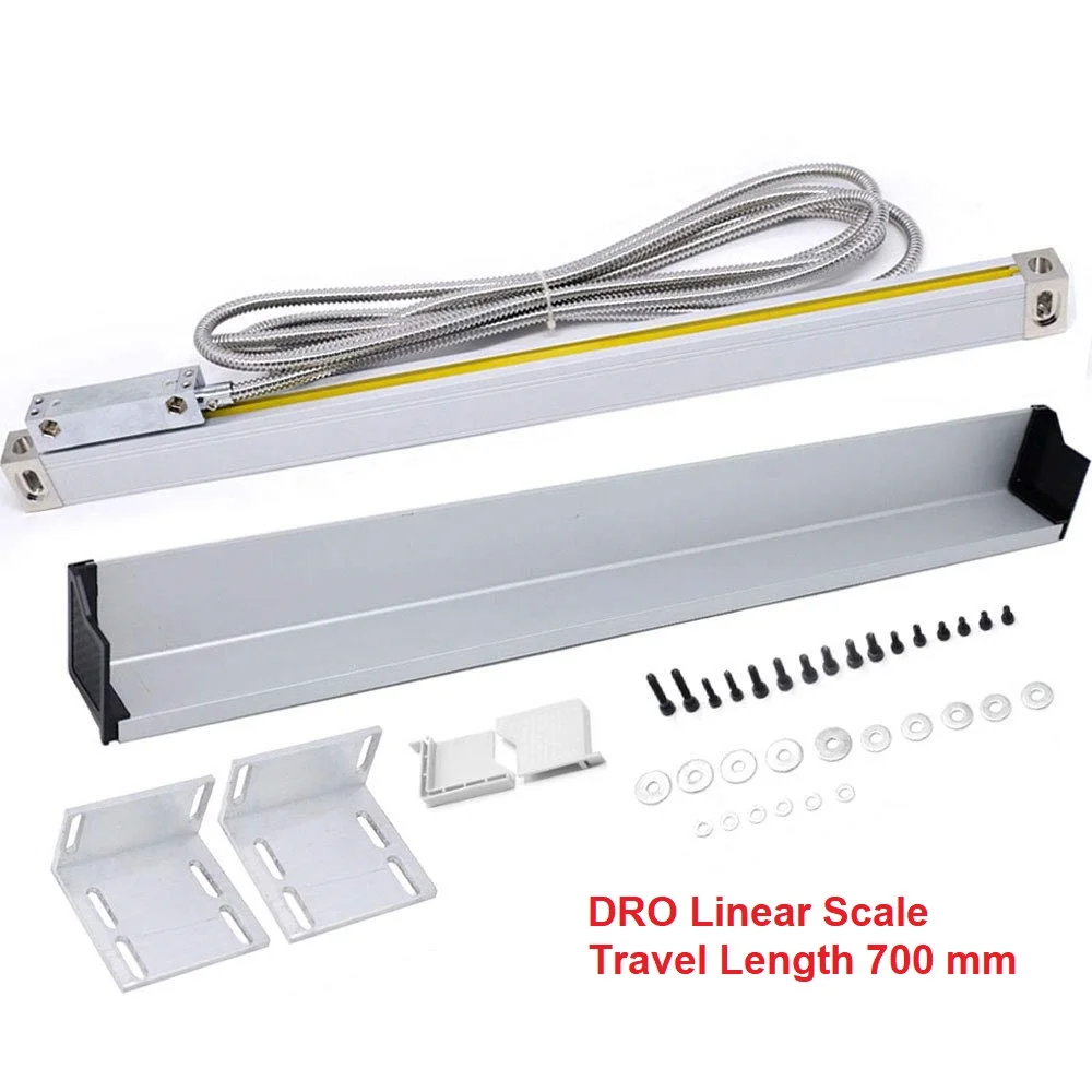 

ToAuto DRO Linear Scale with 700 mm Travel Length and 1/5um Optional Resolution for Mill Lathe Boring CNC Machine