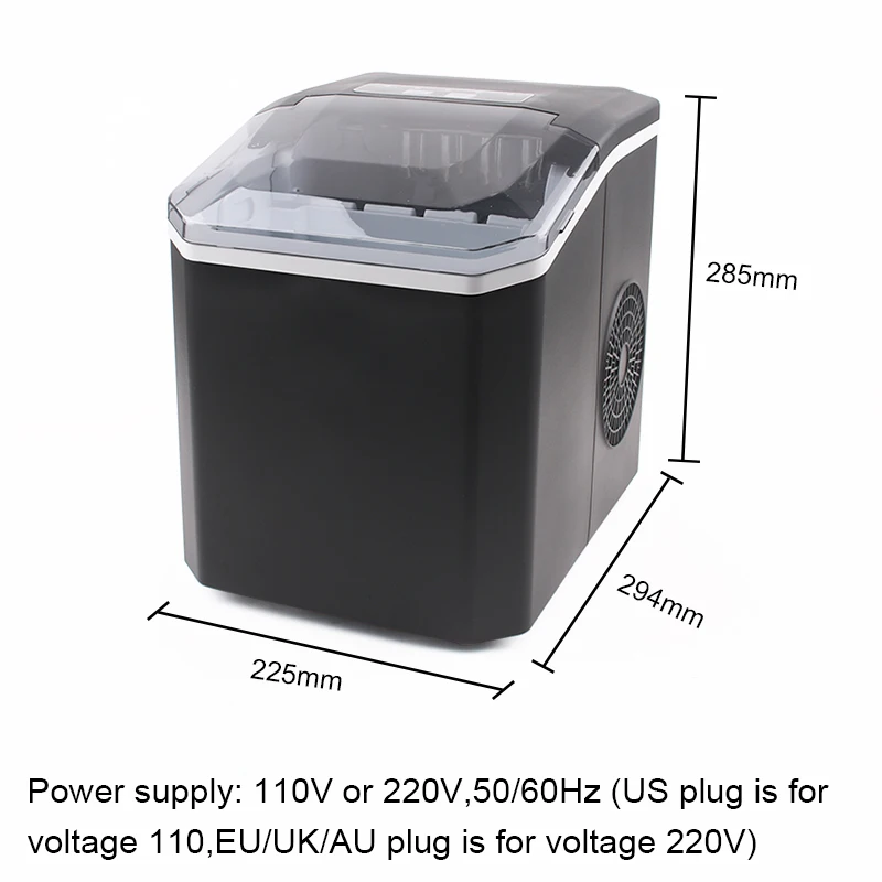 Portable Automatic Electric Ice Cube Maker Mini Bullet Round Cylindrical Ice Making Machine 12kgs/24H Bar Coffee Shop EU US Plug 4