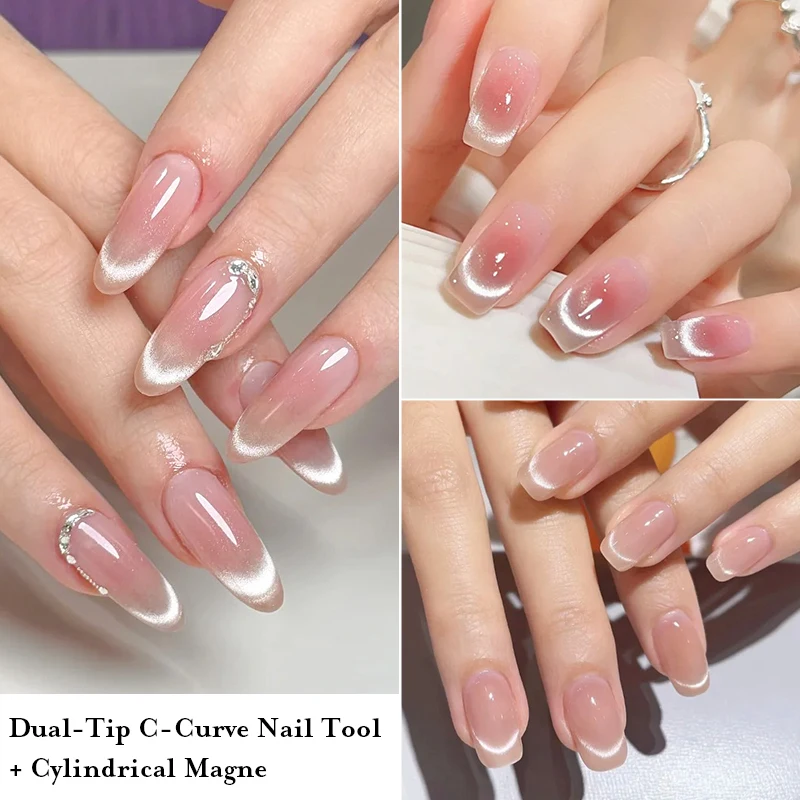 원스텝 흡착식 아크-C 캣츠아이 효과 - DIY 마그네틱 폴리쉬 효과를 위한 전문 네일 아트 도구 및 액세서리