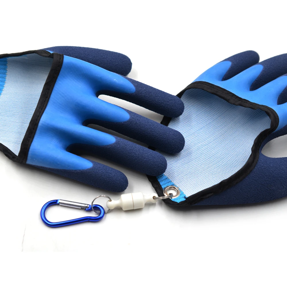 MNFT 1Pcs Magnetic Anti-slip Fishing Gloves Fisherman Protect Hand Handy Catching Fish Glove for Left/Right Hand fishing gloves