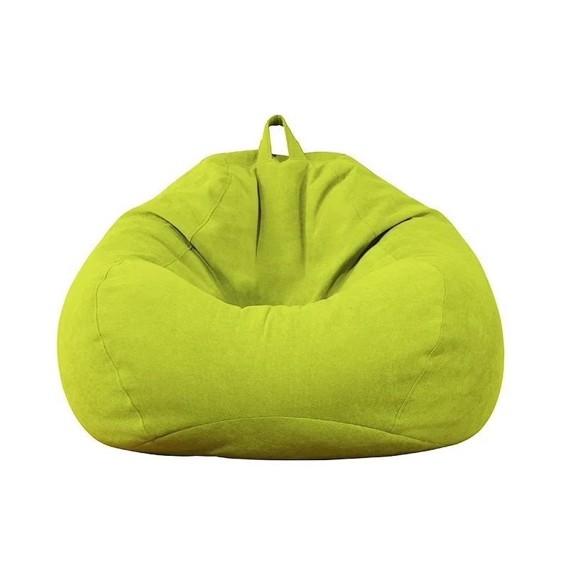 thumbnail image 1 of Sillón puff sin relleno, puf gigante relleno, sofá cama, puf de lino grueso con flocado, asiento otomano, puf, muebles de salón, 1 of 5