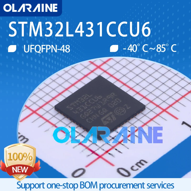 

1-10Pcs STM32L431CCU6 UFQFPN-48 SMD 3.6 V 256 kB ARM Cortex M4 32-bit microcontroller MCU 80 MHz 64 kB