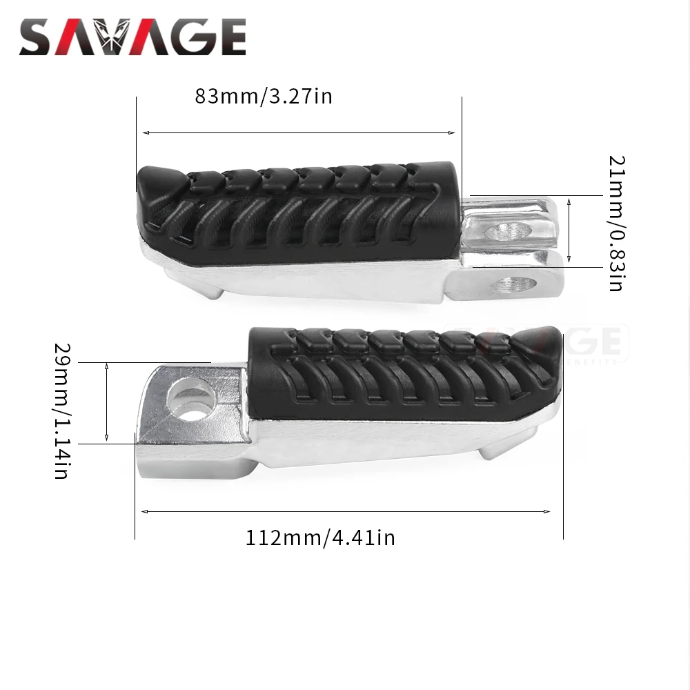Motorcycle Rider Footpeg Front Footrest Foot Peg Pedal 2025 Z650 Z900 For Kawasaki Ninja 650 EX650 H2 ZX1002 Versys-X 300 250