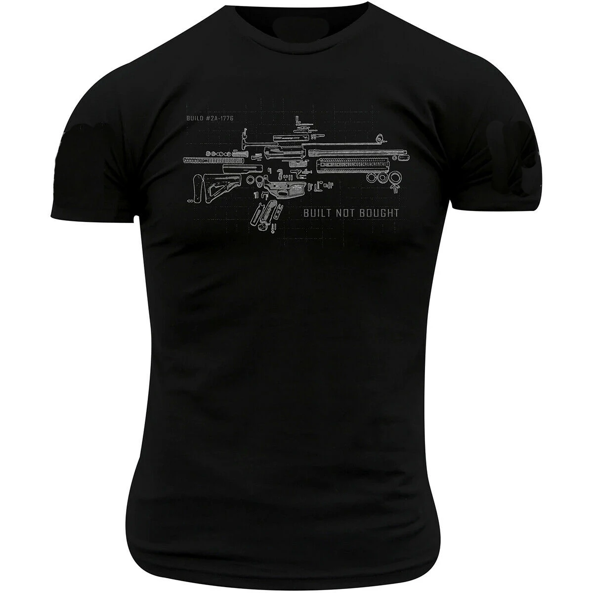 

Built Not Bought. Funny Military Style T Shirt. Short Sleeve 100% Cotton Casual T-shirts Loose Top Size S-3XL