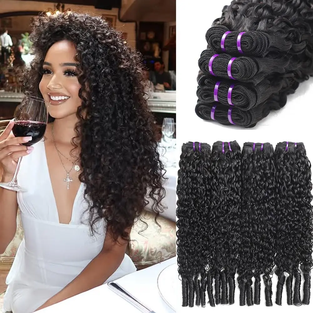 12A Burmese Curly Human Hair Bundles Virgin Hair Burmese Vietnamese Raw Human Hair Extensions 3C4A Spiral Curly Bundles 1/3/4 Pc 1