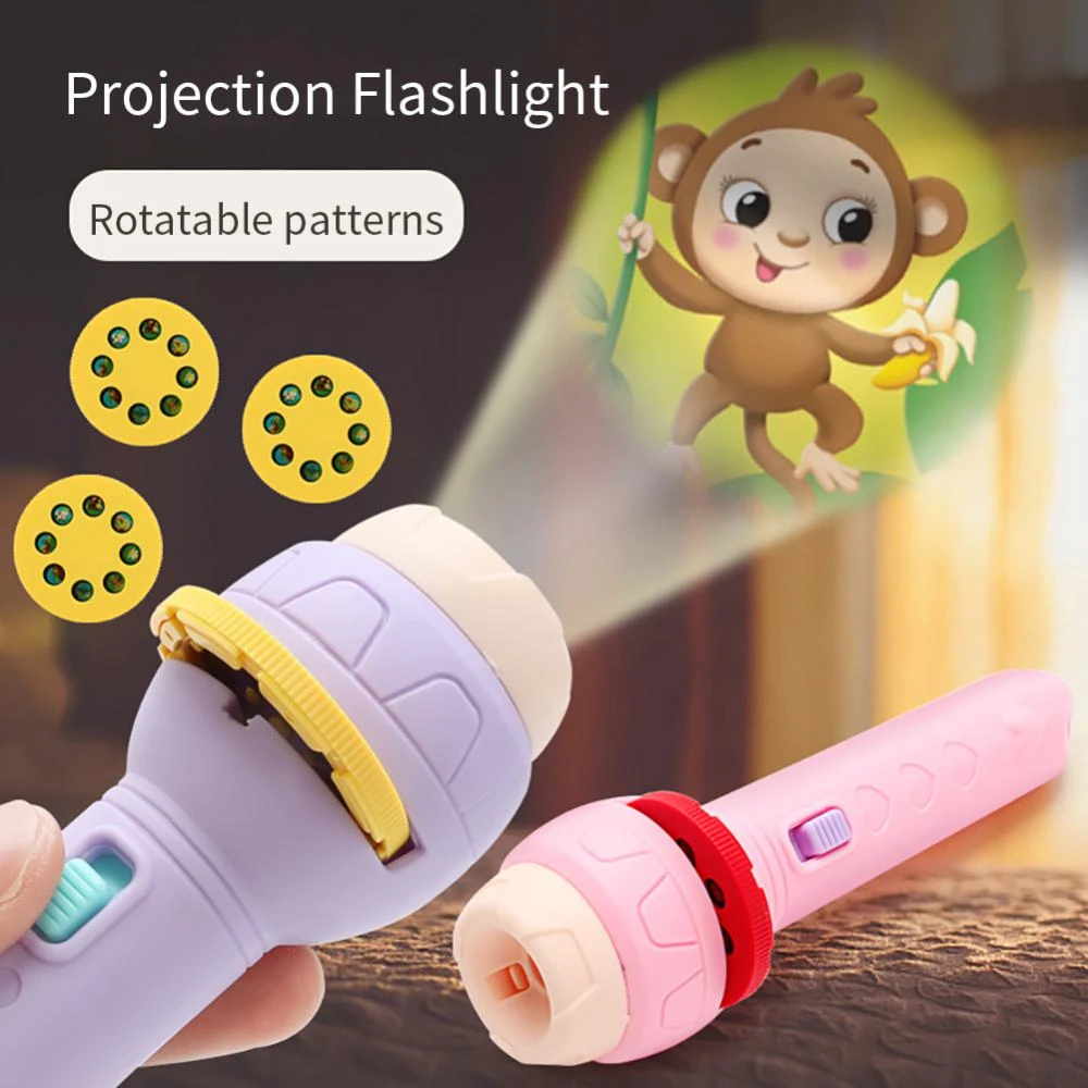 Zaklamp Projector Fakkel Lamp Speelgoed Fruit Transport Animal Projector Lichtgevend Speelgoed Kids Gift Dropship| | -