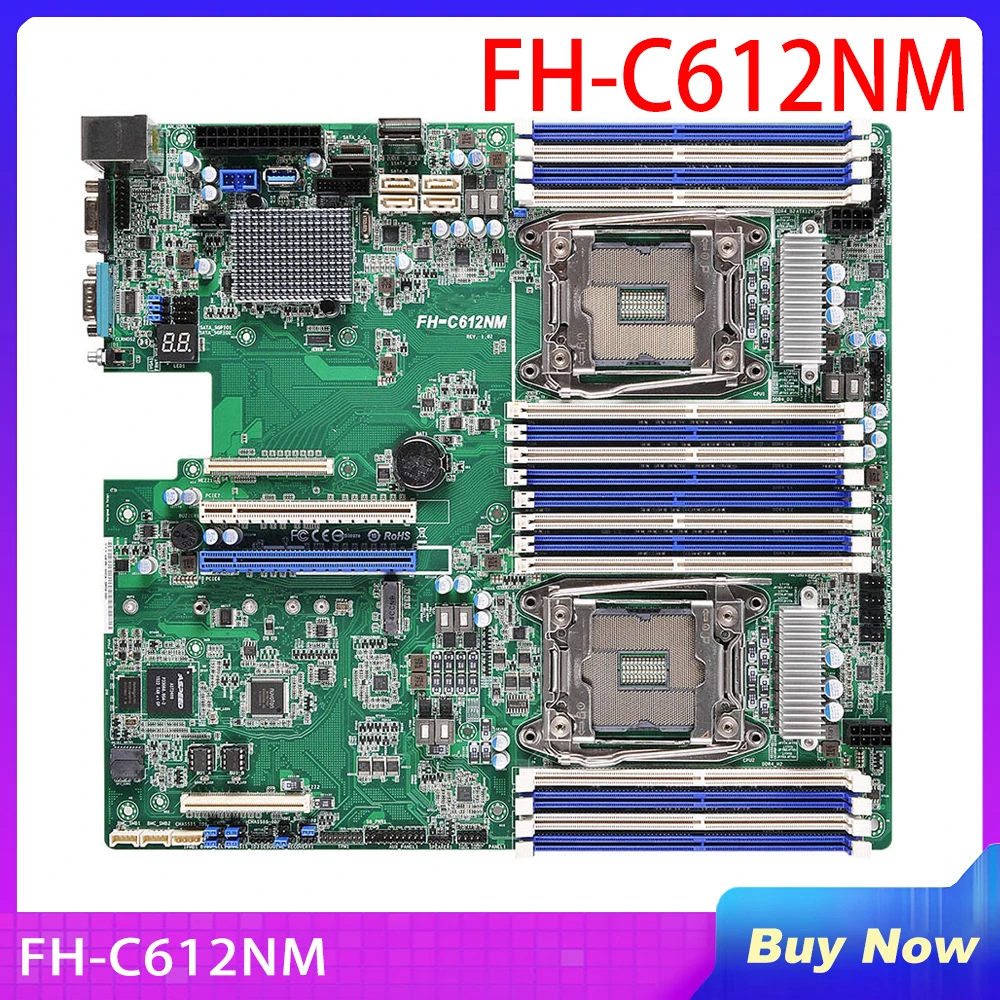 

Server Motherboard For ASRock Rack LGA 2011 LGA2011 DDR3 Support E5-2600 V3 V4 FH-C612NM