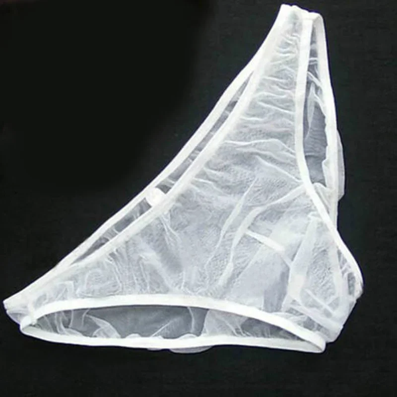 Underwear Male Panties Breathable Net Underpants Men's Briefs Sexy Tulle Netting Transparent Lingerie Sexy Elastic Soft Underwar