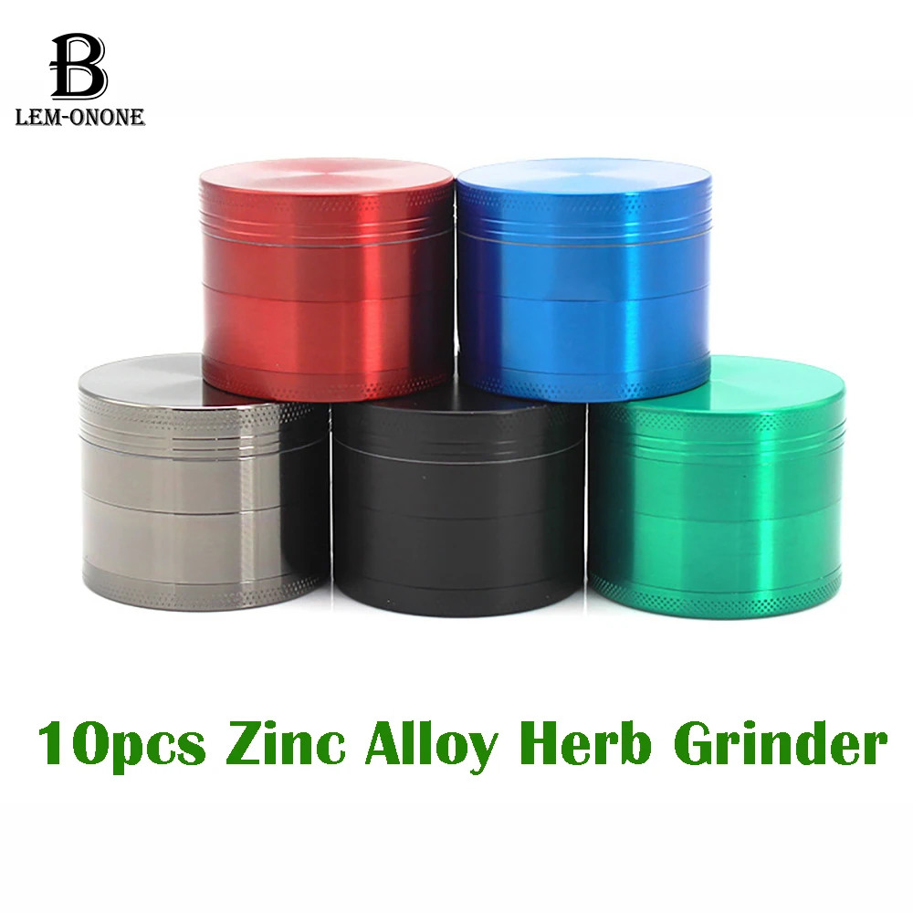 10pcs40mmMiniZincAlloyHerbGrinders4PartsTobaccoCrusherMetal