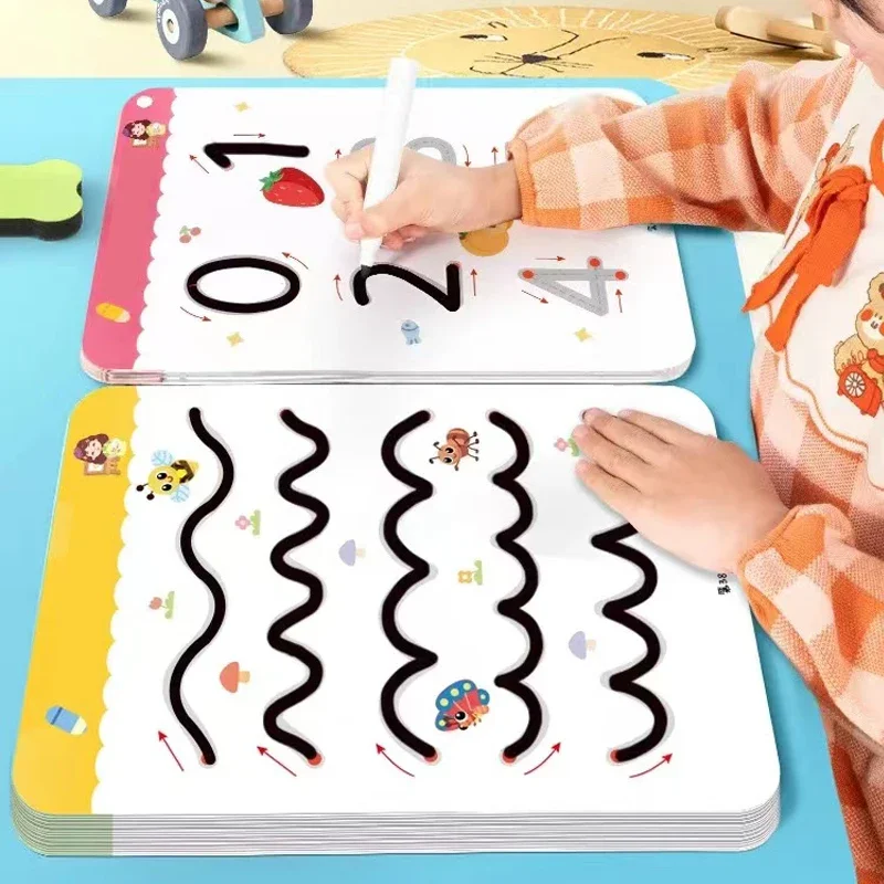 

Magical Tracing Workbook Montessori Pen Control Training Book Reusable Magic Practice Copybook Children Drawing Education Books