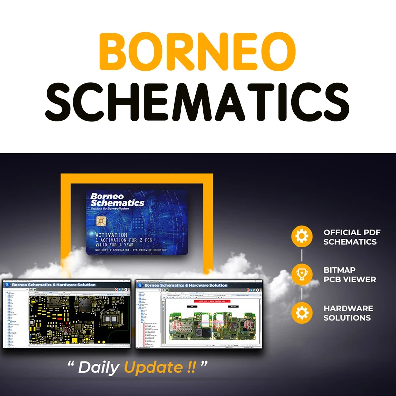 Official Borneo Schematics PCB bitmaps For iPhone Android Mobile Circuit Diagram PCB Hardware Solution Repairing tool schematics diagram tool